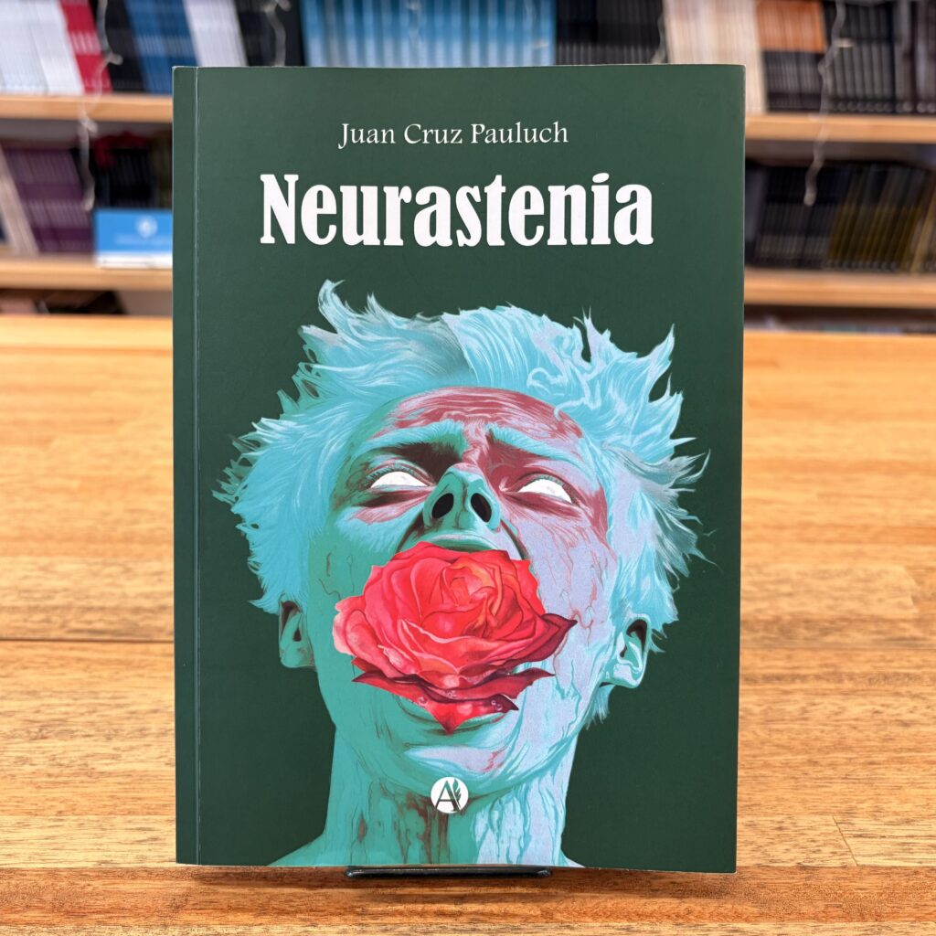Diseño de portada artística impresa en libro de tapa blanda.