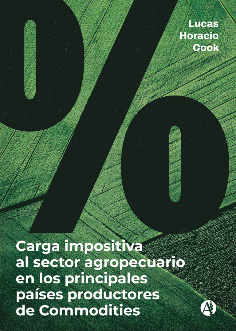 Portada del libro Carga impositiva al sector agropecuario de Lucas Cook.