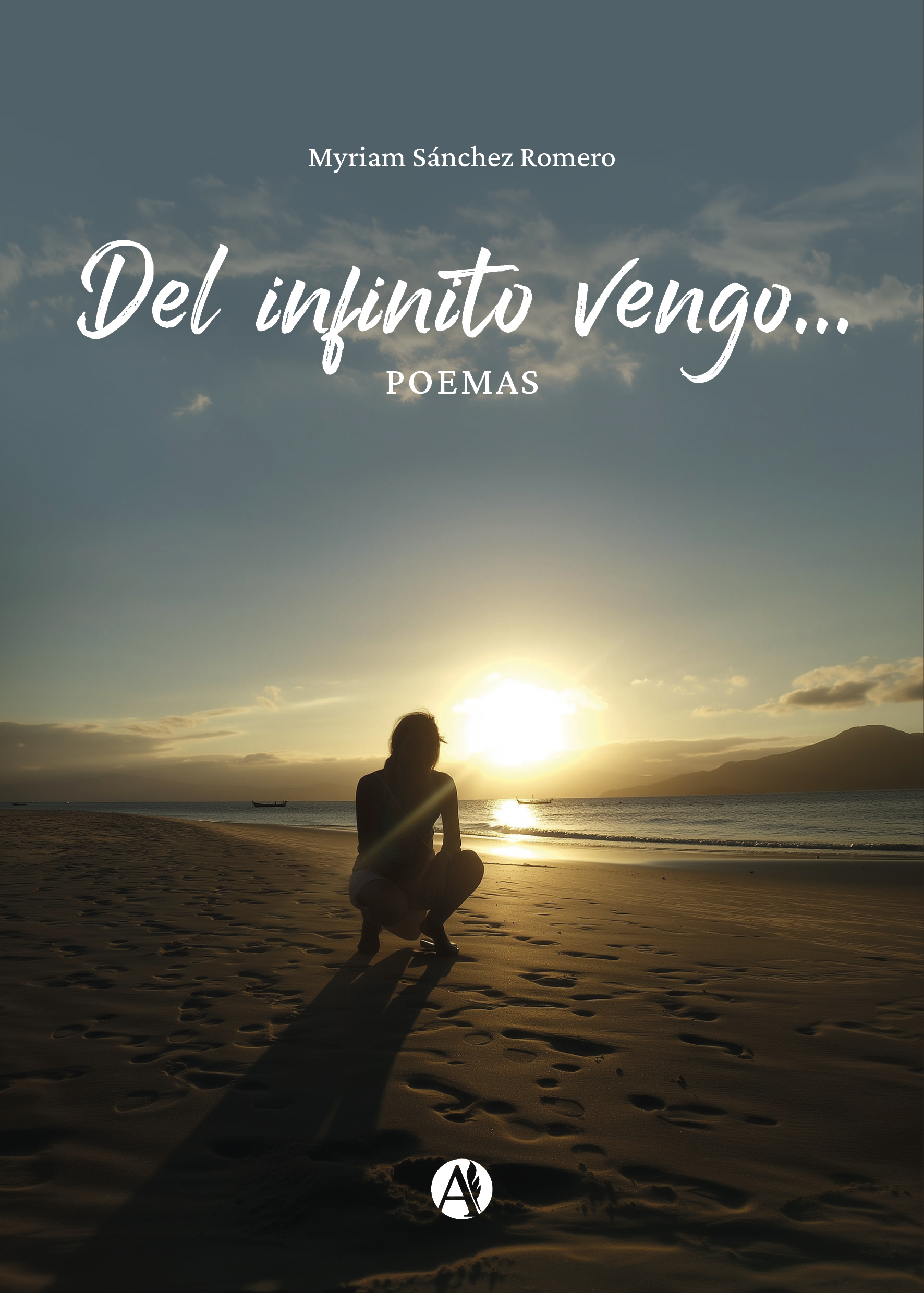 Portada del libro Del infinito vengo Poemas de Myriam Sanchez Romero.