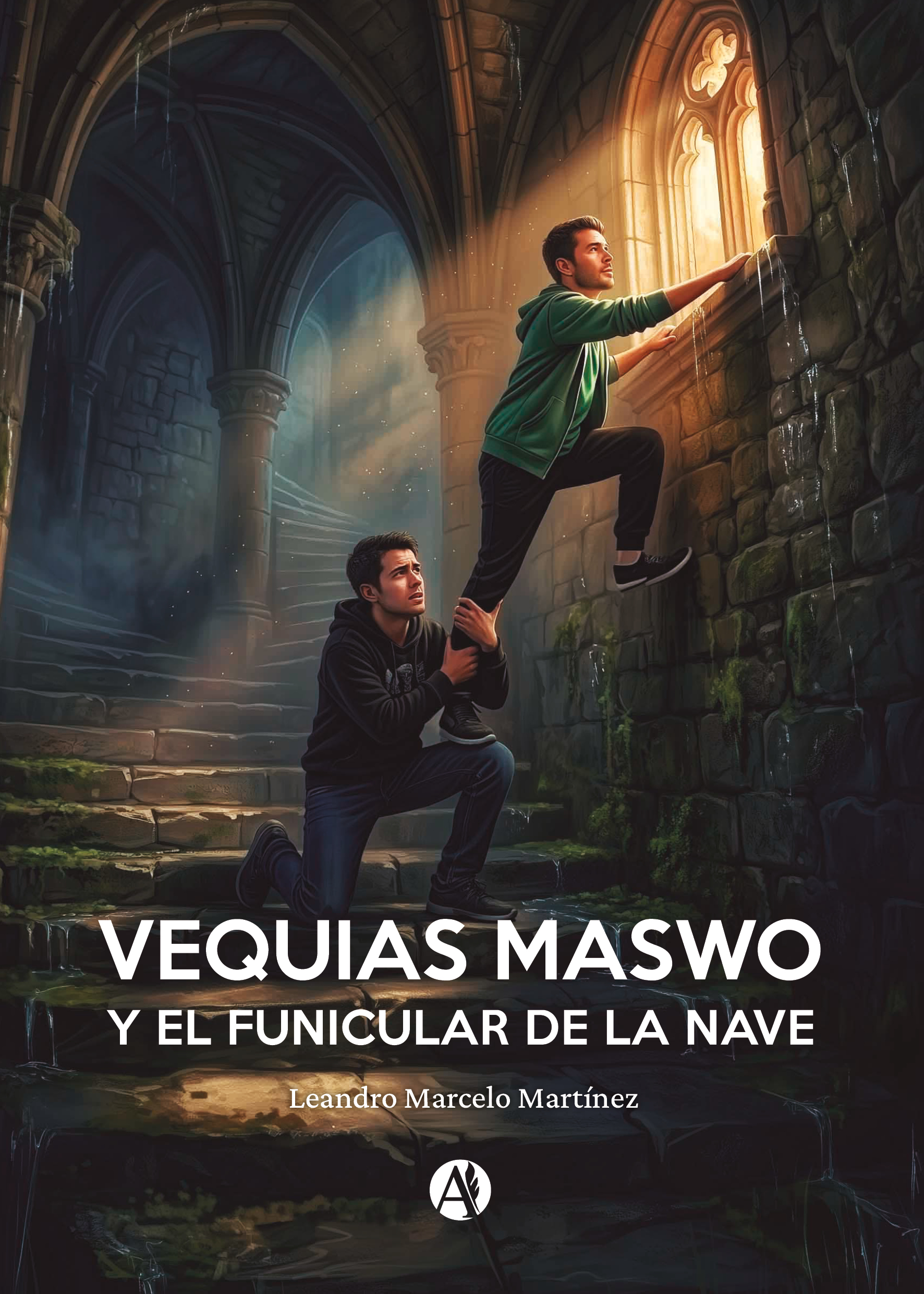Portada del libro Vequias Maswo y el funicular de la nave de Leandro Marcelo Martínez