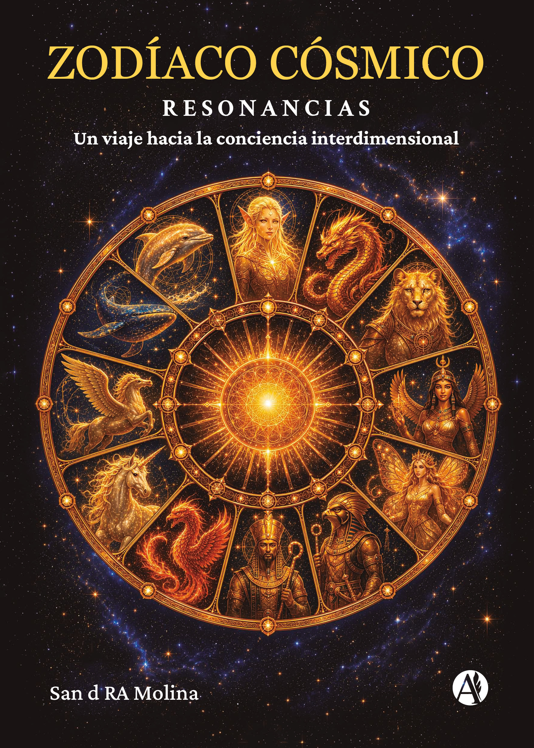 Portada del libro Zodíaco cósmico de SandRAMolina.